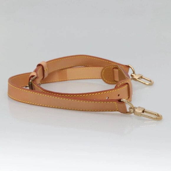 LOUIS VUITTON Adjustable Shoulder Strap Leather 34.6""-42.5"" Beige Auth 137897 - Picture 3 of 13